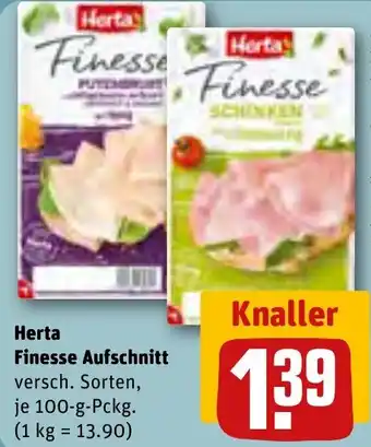 REWE Herta Finesse Aufschnitt 100 g Pckg. Angebot