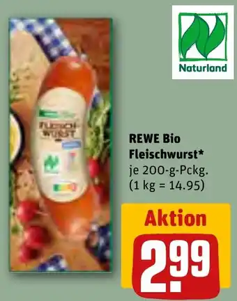 REWE REWE Bio Fleischwurst 200 g Pckg. Angebot