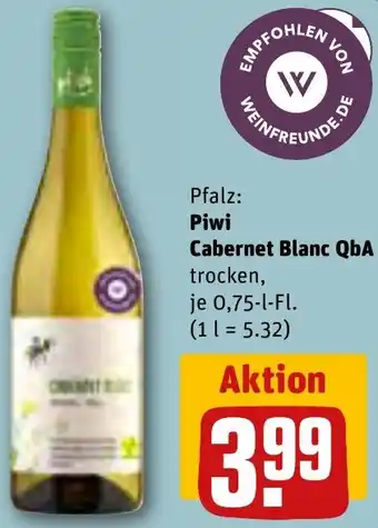 REWE Piwi Cabernet Blanc QbA 0,75 L-Fl. Angebot