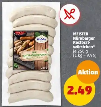 PENNY MEISTER Nürnberger Rostbratwürstchen 250 g Angebot