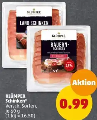 PENNY KLÜMPER Schinken 60 g Angebot