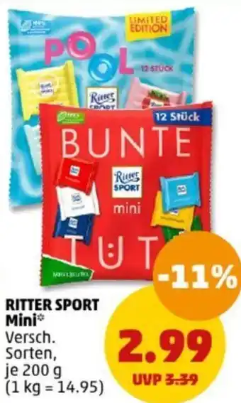 PENNY RITTER SPORT Mini 200 g Angebot