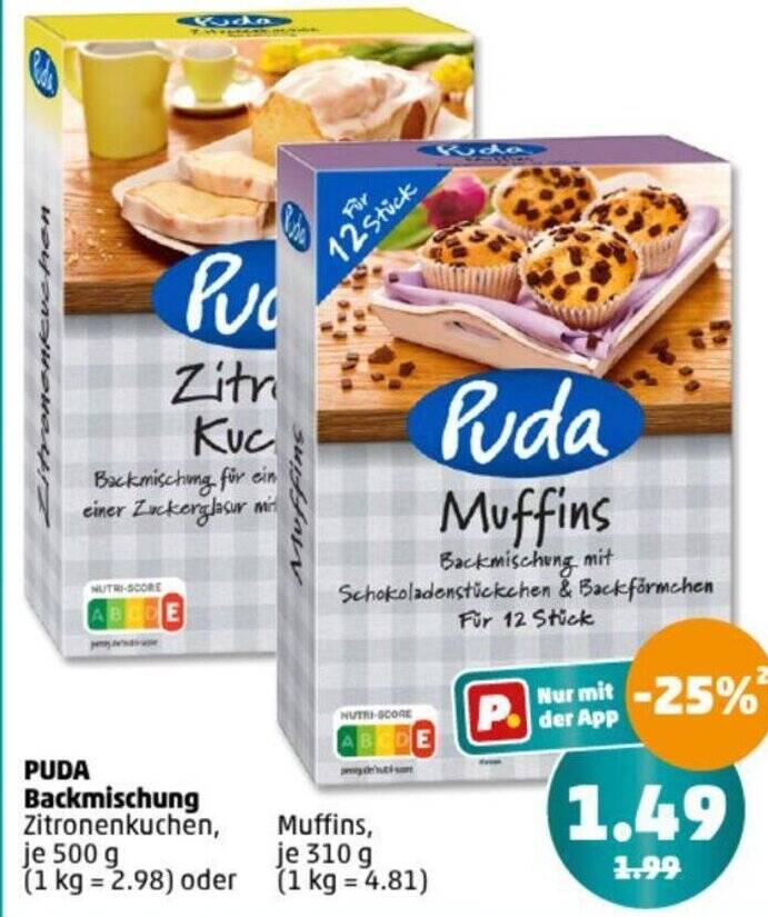 PUDA Backmischung 500/310 g Angebot bei PENNY