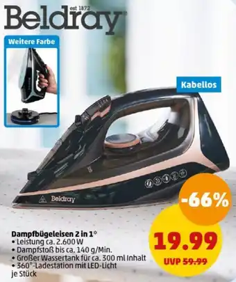 PENNY Beldray Dampfbügeleisen 2 in 1 Angebot