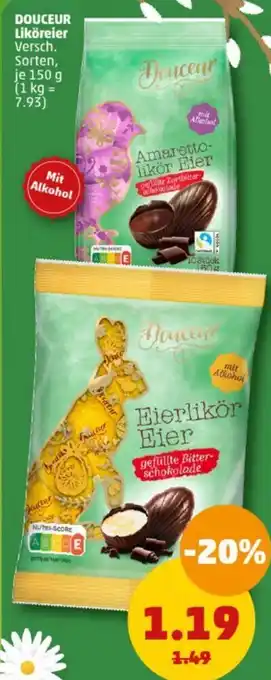 PENNY DOUCEUR Liköreier 150 g Angebot