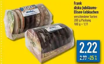 diska Frank Diska Jubiläums Elisen Lebkuchen 200g Angebot