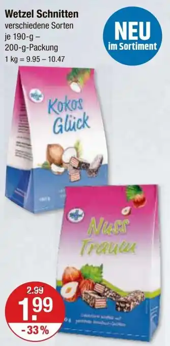 V Markt Wetzel Schnitten 190-200 g Packung Angebot