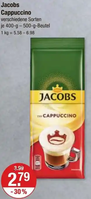 V Markt Jacobs Cappuccino 400-500 g Beutel Angebot