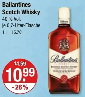 V Markt Ballantines Scotch Whisky 0,7 Liter Flasche Angebot