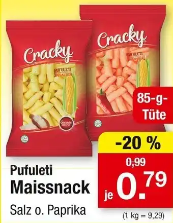 Zimmermann Pufuleti Maissnack 85 g Tüte Angebot