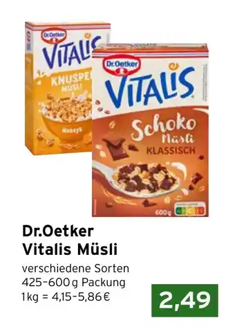 CAP Markt Dr.Oetker Vitalis Müsli 425-600g Angebot