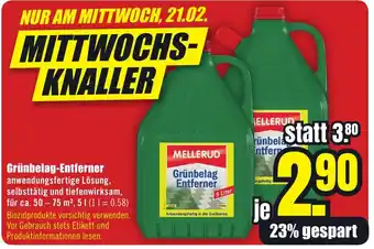 B1 Discount Baumarkt MELLERUD Grünbelag Entferner 5 Liter Angebot