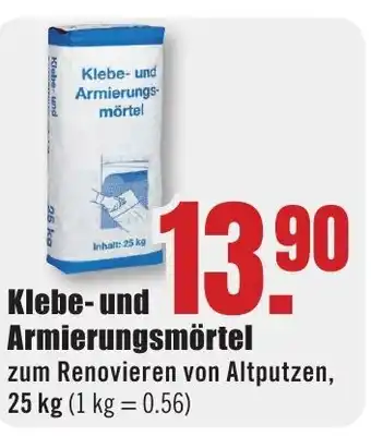 B1 Discount Baumarkt Klebe- und Armierungsmörtel zum Renovieren von Altputzen, 25 kg Angebot