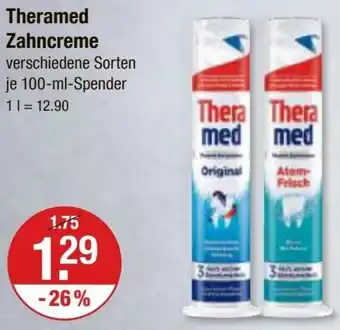 V Markt Theramed Zahncreme 100 ml Spender Angebot