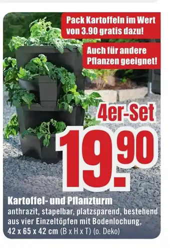B1 Discount Baumarkt Kartoffel- und Pflanzturm 4er-Set Angebot