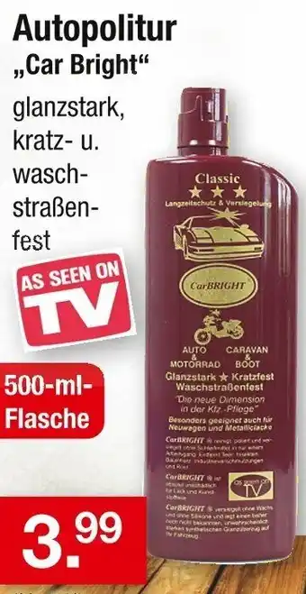 Zimmermann Autopolitur ,,Car Bright" 500 ml Flasche Angebot