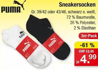 Zimmermann PUMA Sneakersocken 3er-Pack Angebot