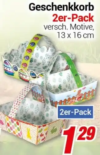 CENTERSHOP Geschenkkorb 2er-Pack Angebot