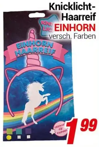 CENTERSHOP Knicklicht-Haarreif EINHORN Angebot