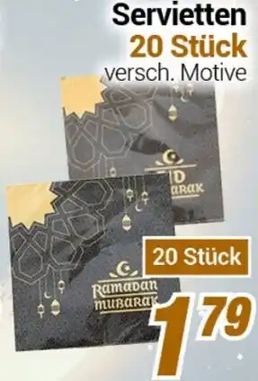 CENTERSHOP Servietten 20 Stück Angebot