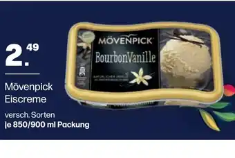 Handelshof Mövenpick Eiscreme versch. Sorten je 850/900 ml Packung Angebot