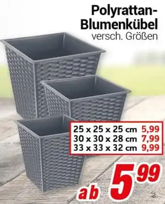 CENTERSHOP Polyrattan-Blumenkübel Angebot