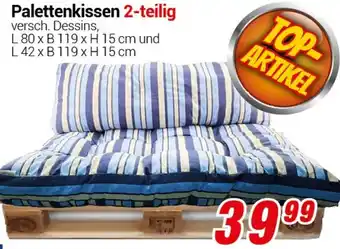 CENTERSHOP Palettenkissen 2-teilig Angebot