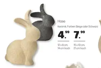 Handelshof Hase Keramik, Farben: Beige oder Schwarz 15 x 10 cm, 21 cm hoch Angebot