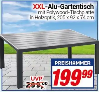 CENTERSHOP XXL-Alu-Gartentisch Angebot