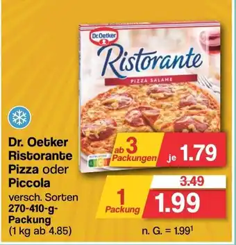 Famila Nord West Dr. Oetker Ristorante Pizza oder Piccola versch. Sorten 270-410-g-Packung Angebot