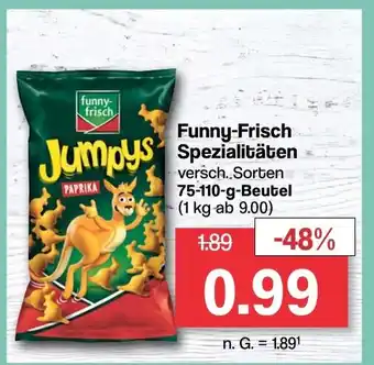 Famila Nord West Funny-Frisch Spezialitäten versch. Sorten 75-110-g-Beutel Angebot