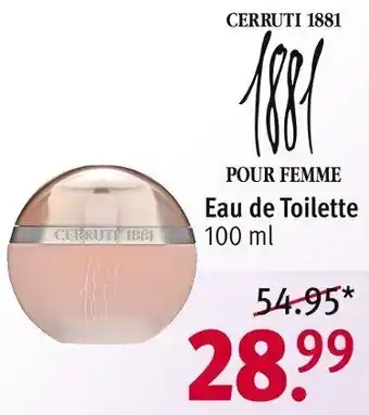 Rossmann CERRUTI 1881 POUR FEMME Eau de Toilette 100 ml Angebot