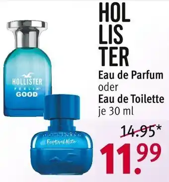 Rossmann HOLLISTER Eau de Parfum oder Eau de Toilette 30 ml Angebot