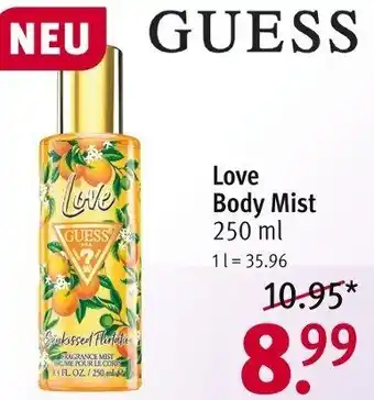 Rossmann GUESS Love Body Mist 250 ml Angebot