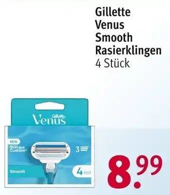 Rossmann Gillette Venus Smooth Rasierklingen 4 Stück Angebot