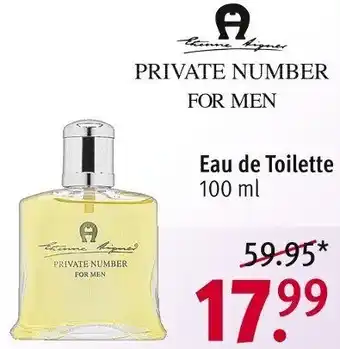 Rossmann ETIENNE AIGNER PRIVATE NUMBER FOR MEN Eau de Toilette 100 ml Angebot