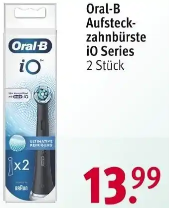 Rossmann Oral-B Aufsteckzahnbürste i0 Series 2 Stück Angebot