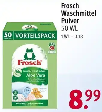 Rossmann Frosch Waschmittel Pulver 50 WL Angebot