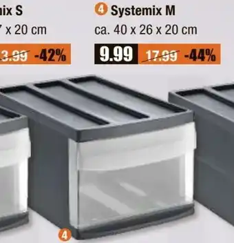 V Baumarkt rotho Schubladenbox "Systemix" Systemix M Angebot