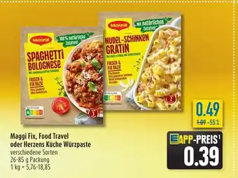 diska Maggi Fix, Food Travel oder Herzens Küche Würzpaste 26-85g Angebot