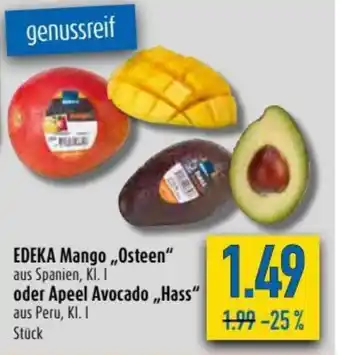 diska Edeka Mango Osteen oder Apeel Avocado Hass Angebot