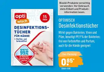 Aldi Nord Optiwisch Desinfektionstücher Angebot