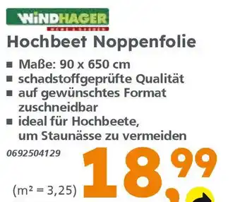 Globus Baumarkt WINDHAGER Hochbeet Noppenfolie Angebot