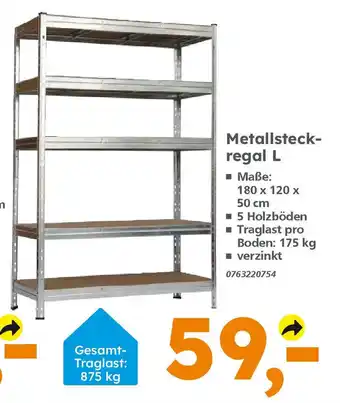 Globus Baumarkt Metallsteck-regal L Angebot