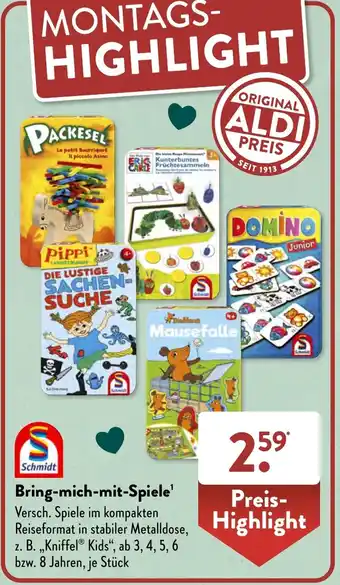 Aldi Süd Schmidt Bring-mich-mit-Spiele Angebot