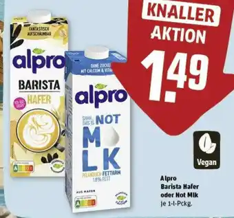 REWE Alpro Barista Hafer oder Not Mik  1-l-Pckg. Angebot