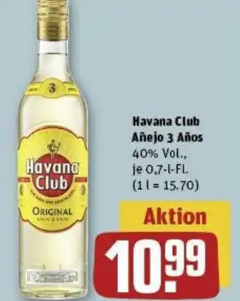 REWE Havana Club Añejo 3 Años  0,7-1-FL. Angebot