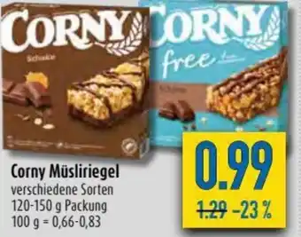 diska Corny Müsliriegel 120-150g Angebot