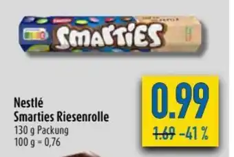 diska Nestlé Smarties Riesenrolle 130g Angebot