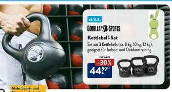 Aldi Süd GORILLA SPORTS Kettlebell-Set Angebot